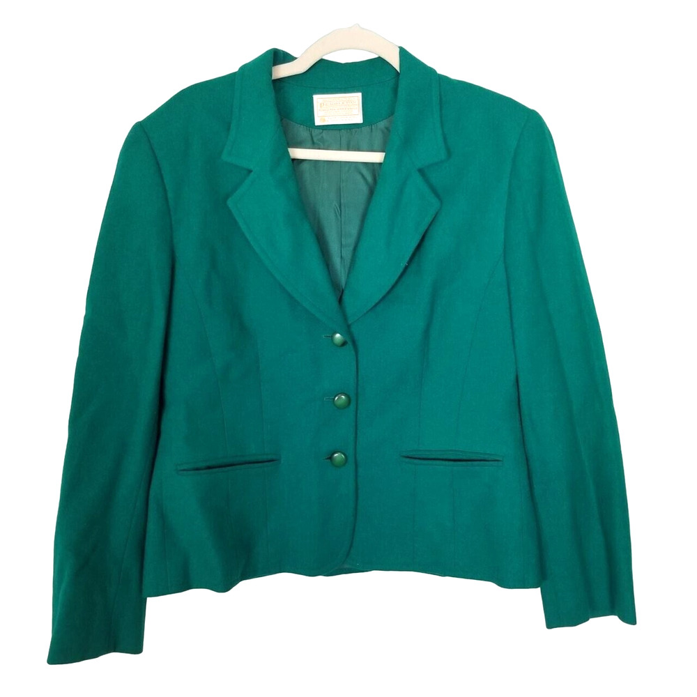 Vintage Pendleton Womens Wool Blazer Size 10 Career Corp Academia Preppy Ivy